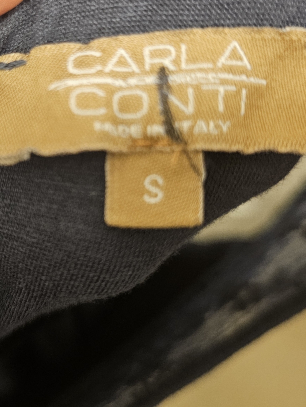 Carla Conti Italian Silk Navy Blue Lace Blouse Top Small Evening Occasion Date - Picture 7 of 7